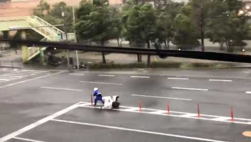 台風時にピザの配達バイクが立ち往生 休みにすべき と批判沸く 各ピザチェーンの方針は ニュースパス 台風時にピザの配達バイクが立ち往生 休みにすべき と批判沸く 各ピザチェーンの方針は ニュースパス