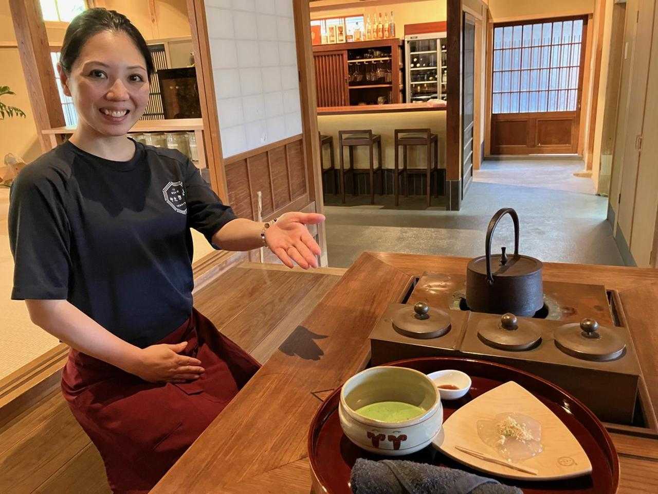 本くずのお菓子とお薄